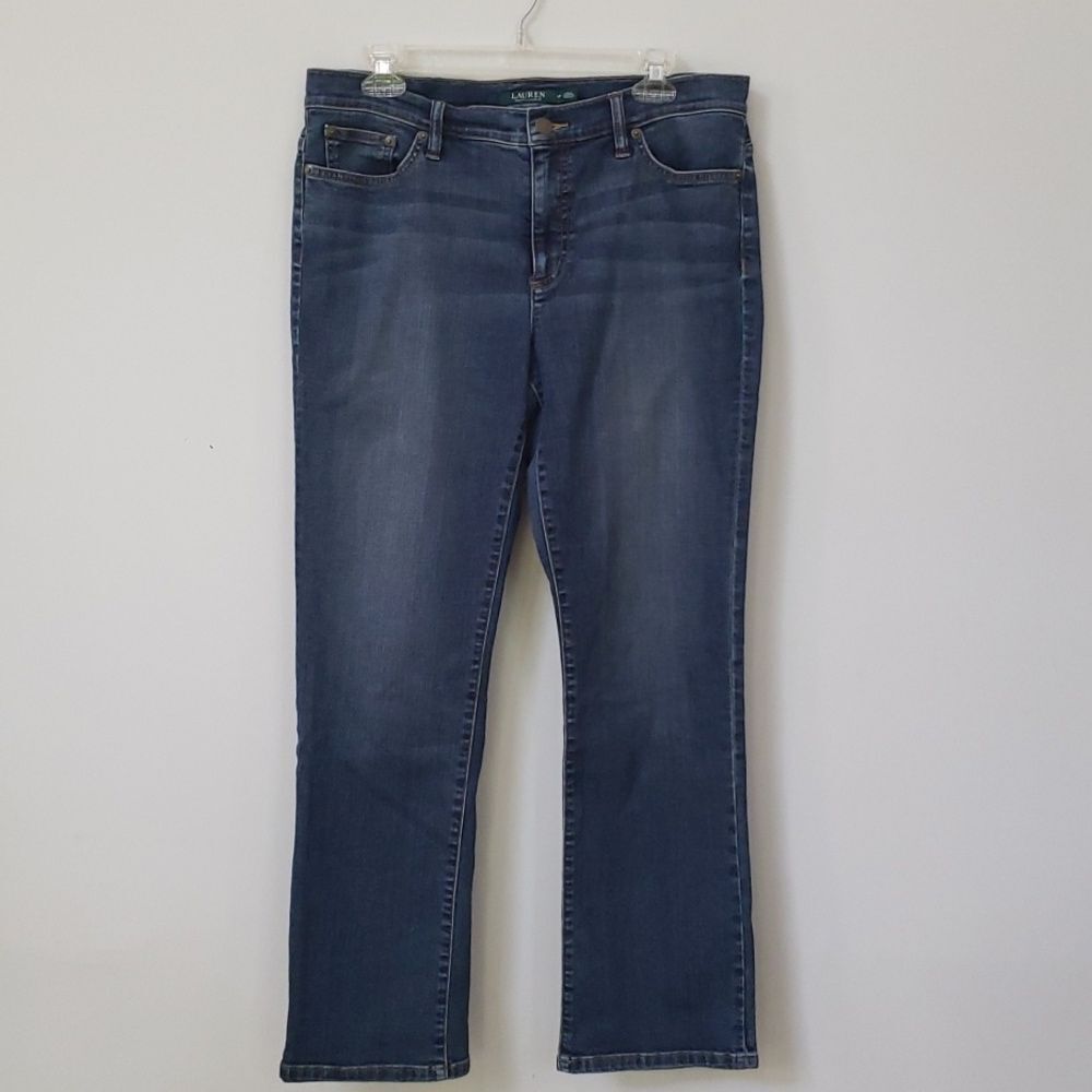 Lauren Ralph Lauren Jeans Womens 12P Straight Leg Denim